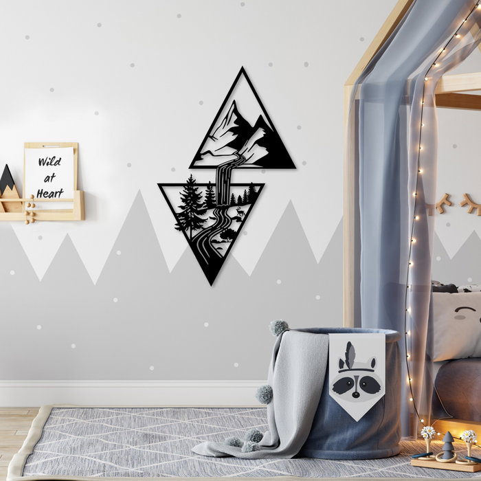 Wallity Cassade Accesorio Decorativo de Pared de Metal Negro Wallity Cassade Accesorio Decorativo de Pared de Metal Negro